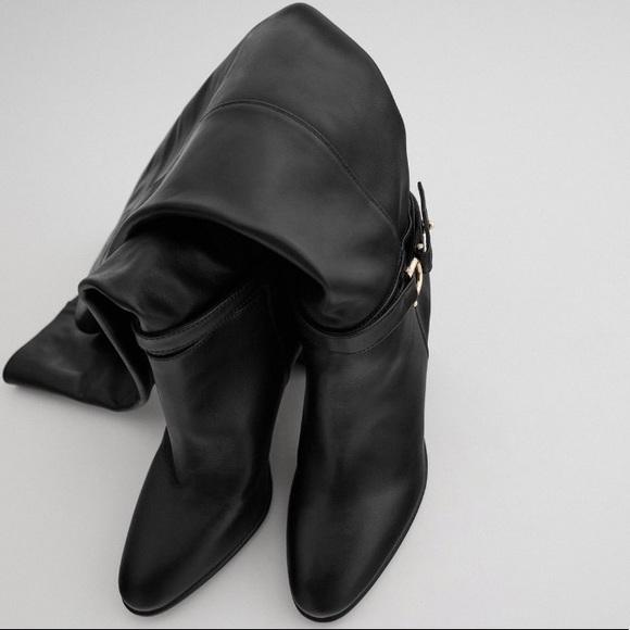 NEW!! HP 🥳🥳🥳 Zara Tall Heeled Knee Boots - Picture 3 of 12